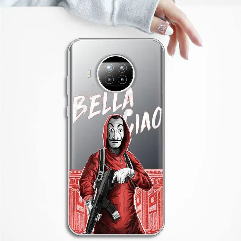 

Spain TV Money Heist House Paper Phone Case Transparent for Xiaomi mi Redmi note 10 t 8 9 pro lite 11 Samsung S 8 9 10 20