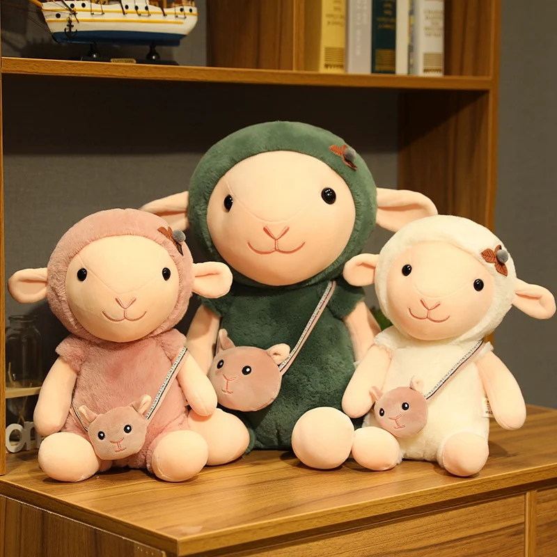 Популярная плюшевая игрушка-рюкзак Овечья кукла тряпичная детская подушка для