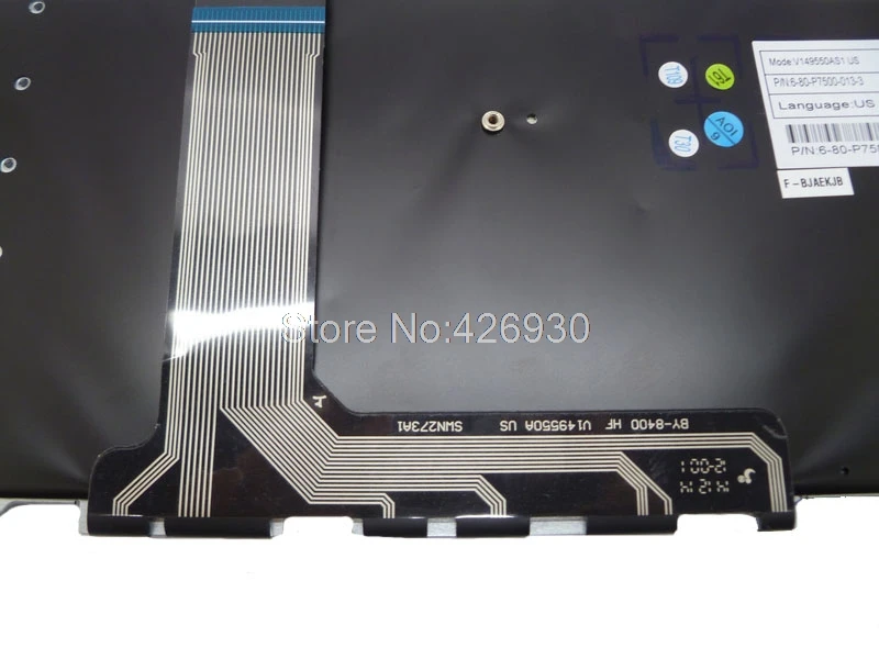 Свяжитесь с нами JP Японский Эстония Английский США клавиатура подсветкой для CLEVO