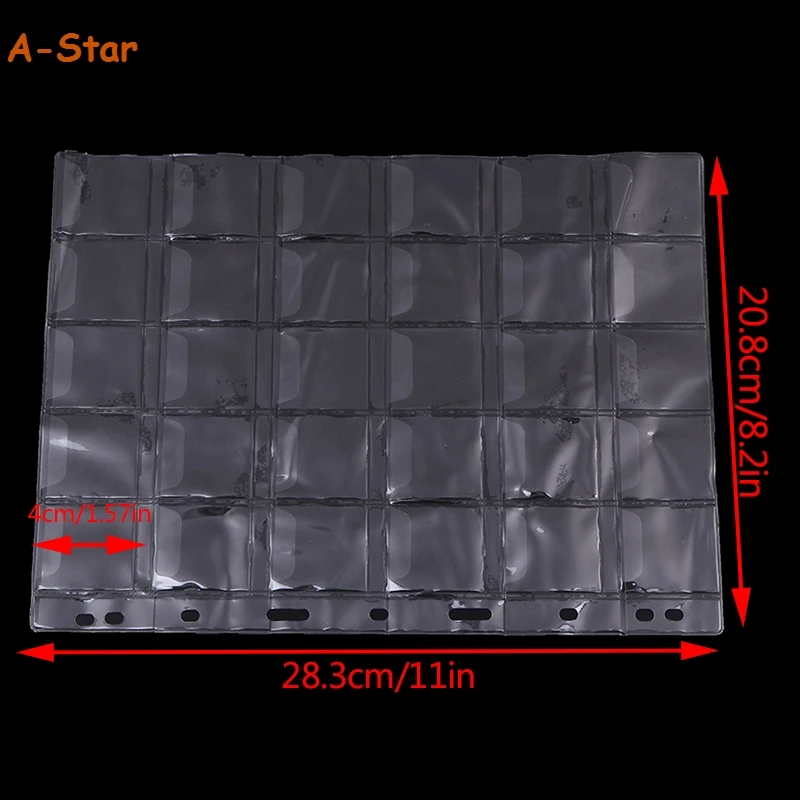 30 pockets классический Пластик монетница лист для хранения денег кейс альбома | Дом и