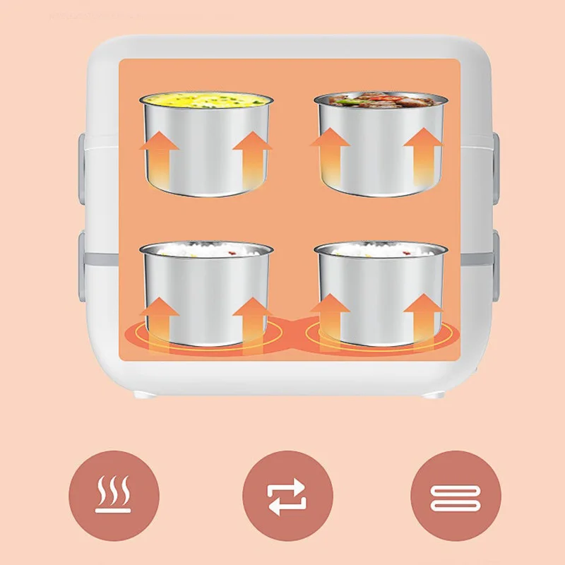 Портативная рисоварка из нержавеющей стали с европейской вилкой 220 В