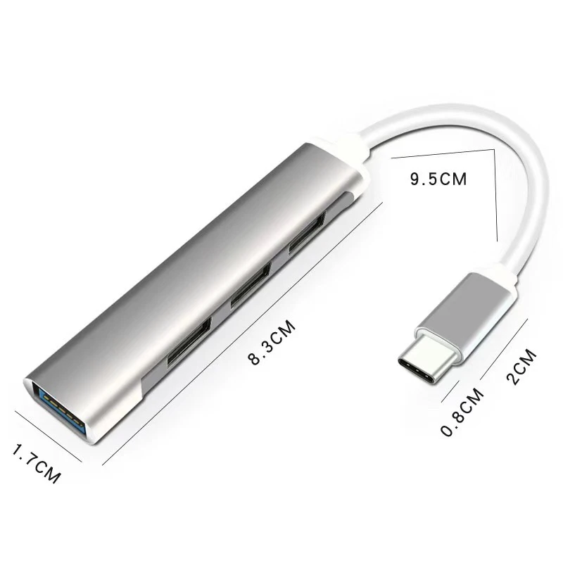 

USB C HUB 3.0 Type C 3.1 4 Port Multi Splitter Adapter OTG For Lenovo Xiaomi Macbook 13 15 Air Pro PC Computer Accessories