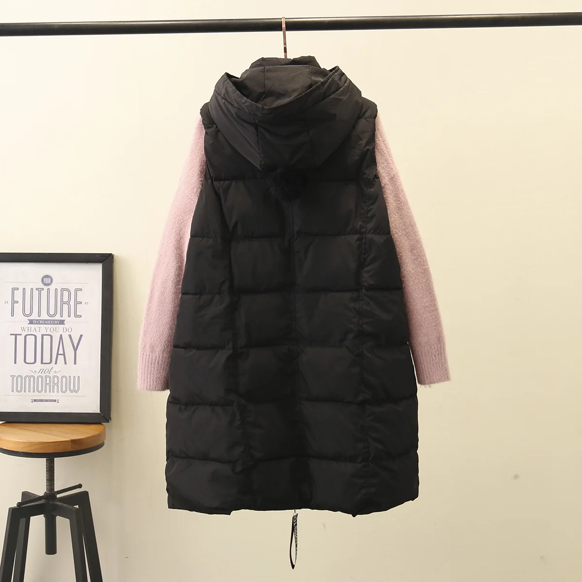 Повседневные длинные жилеты размера плюс зимняя одежда 2019 Модные свободные