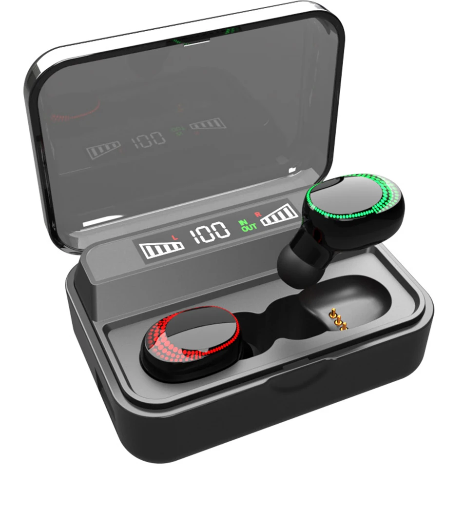 TEBAURRY TWS, беспроводные наушники Bluetooth 5,0, наушники 6D, стерео басовые наушники, мини Беспроводные наушники с емкостью 2200 мАч