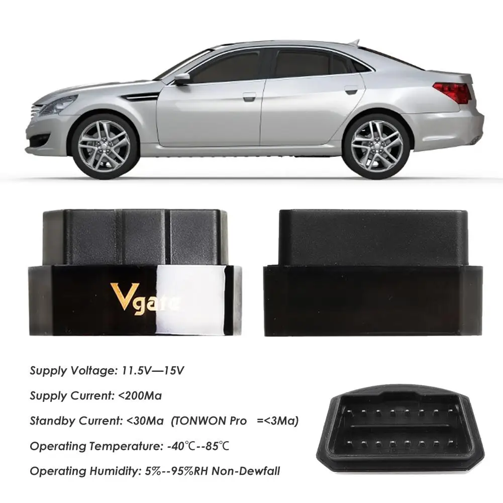 Vgate ICar Pro Bluetooth 4 0 OBD2 сканер легкий монтаж Авто диагностический инструмент OBDII