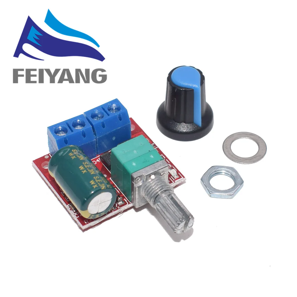 1PCS Mini 5A PWM Max 90W DC Motor Speed Controller Board Module DC-DC 3V-35V Control Switch LED Dimmer | Электронные компоненты