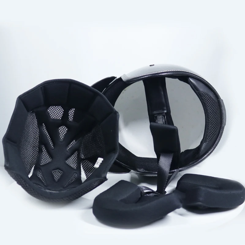 Мото rcycle шлем из углеродного волокна реактивный винтажный с открытым лицом Ретро