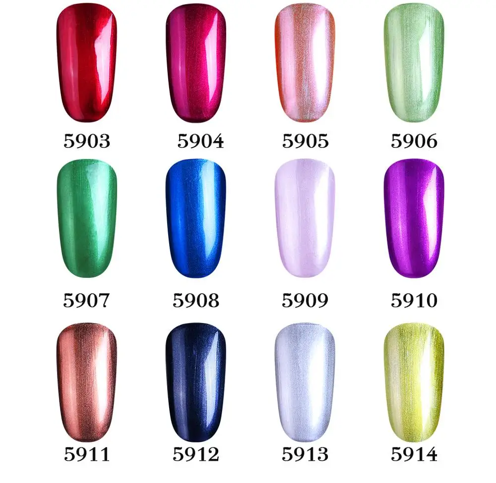 CLAVUZ 10 мл Платиновый + металлический титановый серебристый эффект лак для ногтей