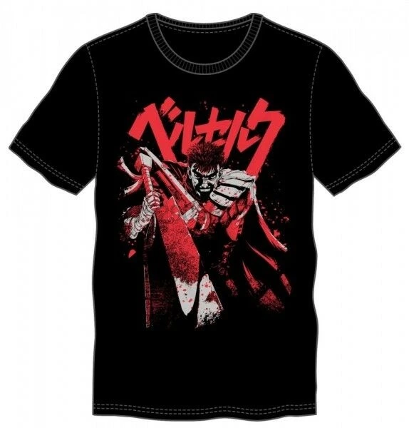 Подлинная аниме футболка Legit Berserk с кровавой кишкой и мечом TS50E0(1)|Мужские