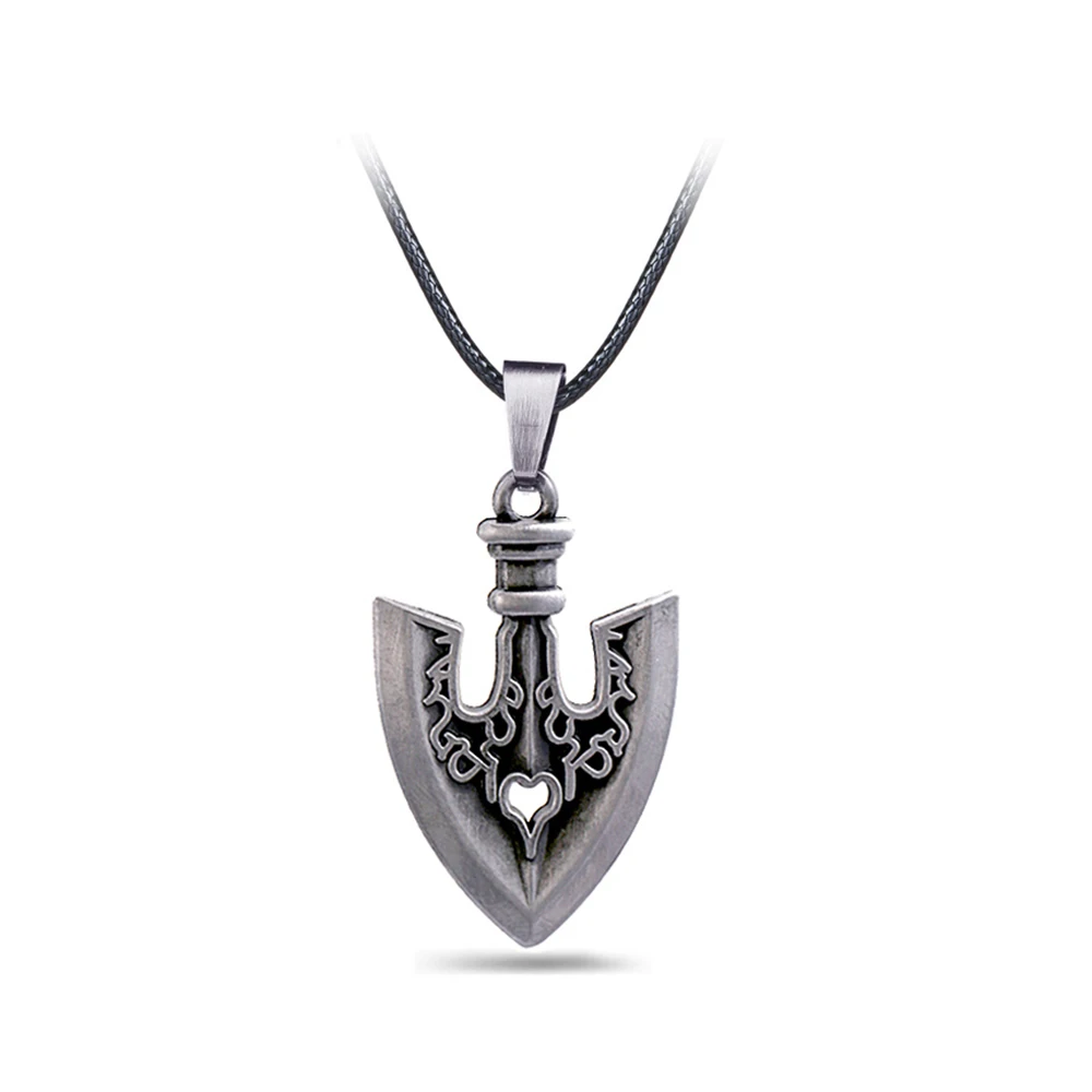 Leather necklace-1 Мультяшные ювелирные изделия колье ожерелье щит Подвески JOJOS причудливый Кулон "Приключение" Круглый убийца королева Шарм ожерелье s мужские подарки - Окраска металла: Leather necklace-1