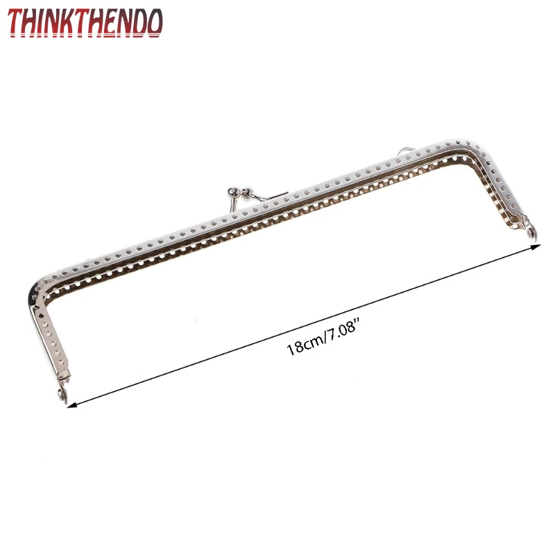 

1PC Square Metal Frame Kiss Clasp For Handle Bag Purse Accessories DIY 18cm F3MD
