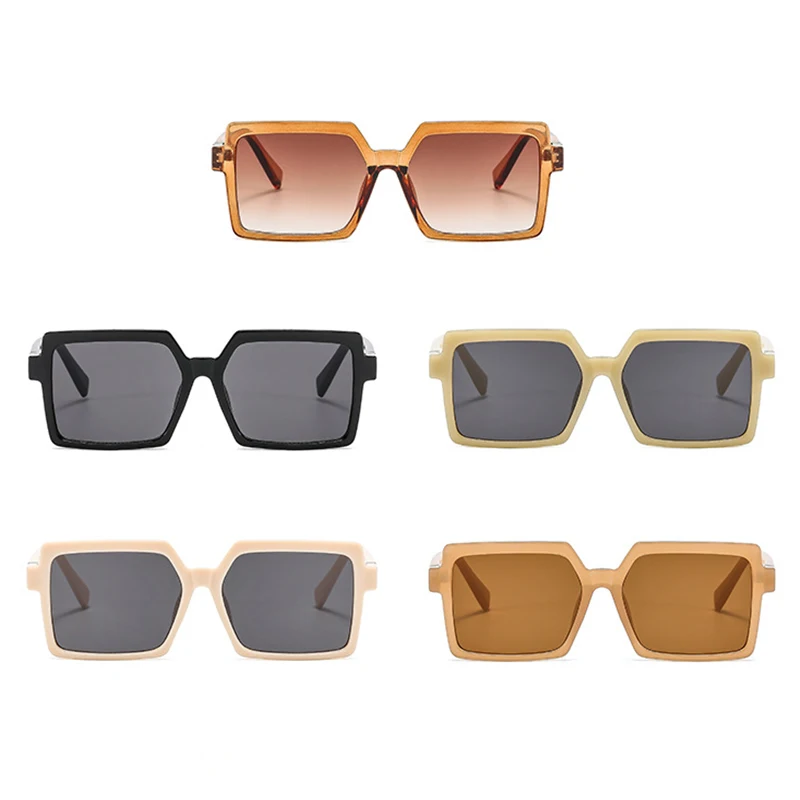 

Multi-colored Women Sunglasses Fashionable Square Shadow Sun Glasses Female Big Frame Vintage Eyewears Unisex