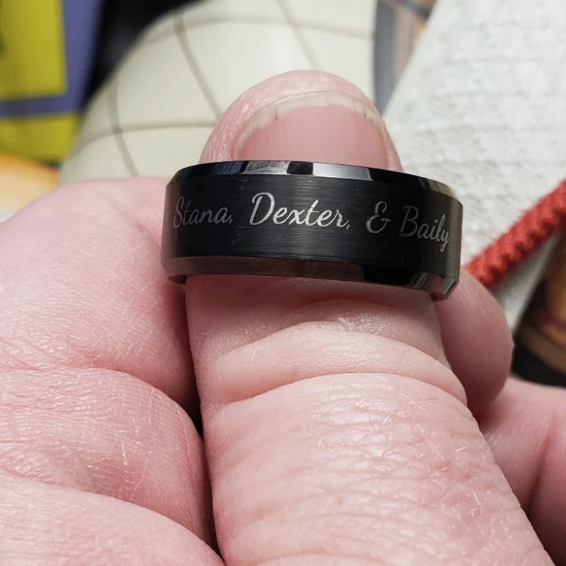 Настраиваемая Бесплатная гравировка имени обручальное кольцо для женщин и