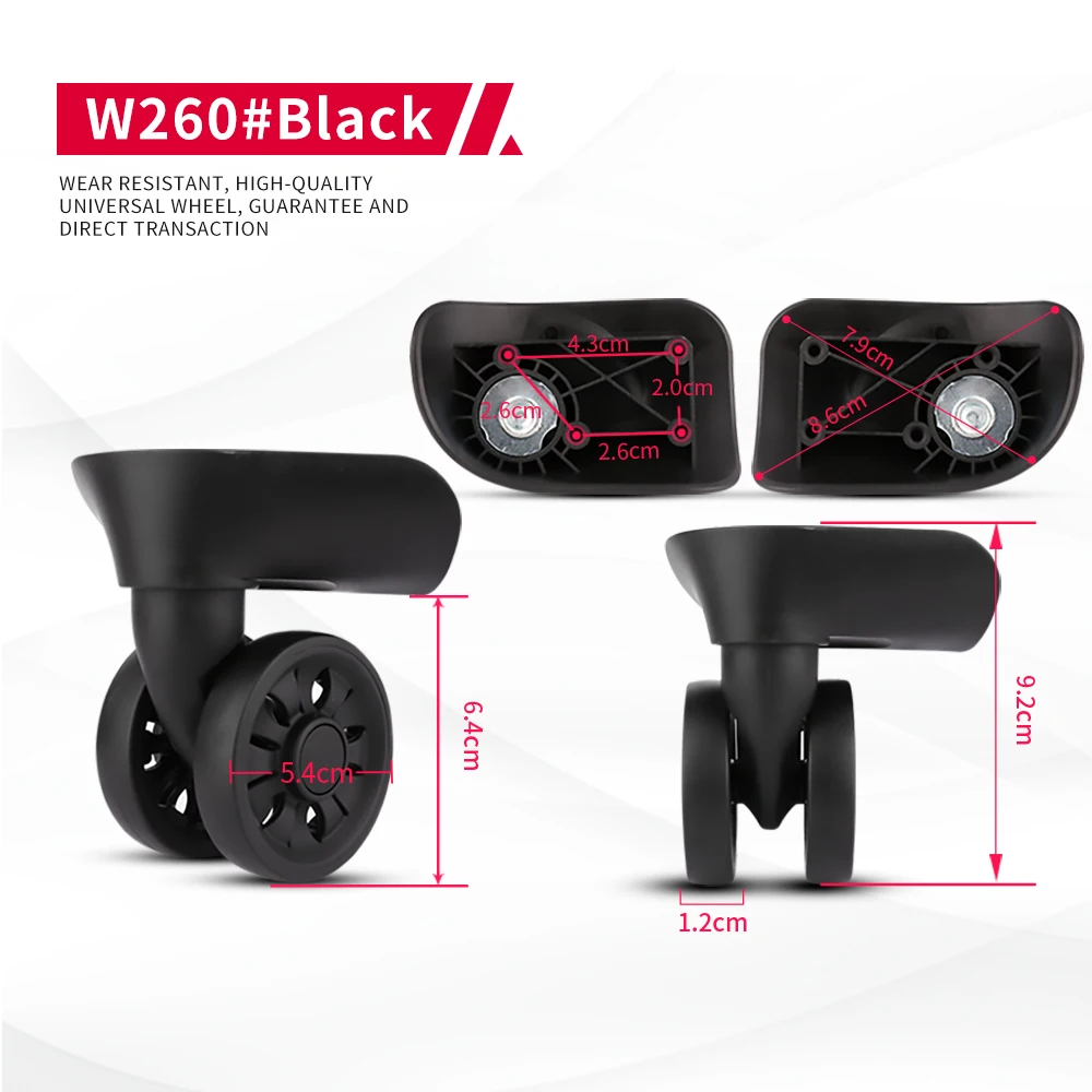 DILONG W260 suitcase wheel accessories universal wheels suitcase canvas box replacement repair durable rubber casters