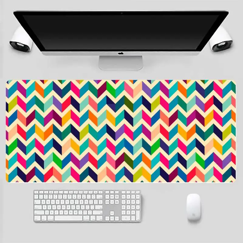 

Geometry Rubber Mouse Durable Desktop Mousepad X XL XXL Non-slip Cushion Thickness 2mm