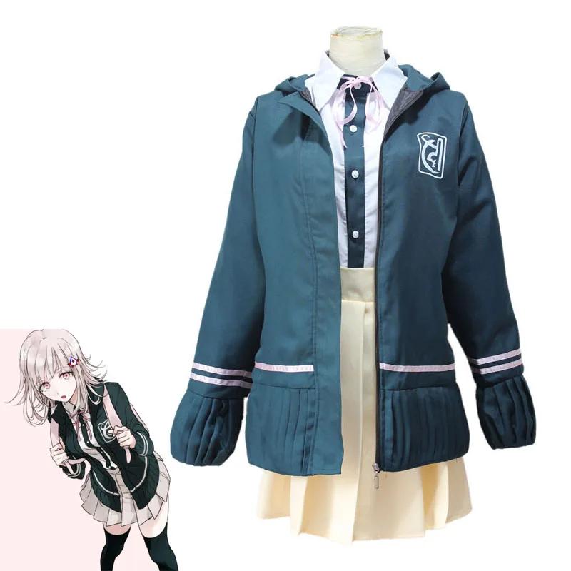 

Anime Danganronpa Cosplay Nanami ChiaKi Costume Girls Students Uniform Jackets Clothes Coat Shirt Skirt Suit for Women