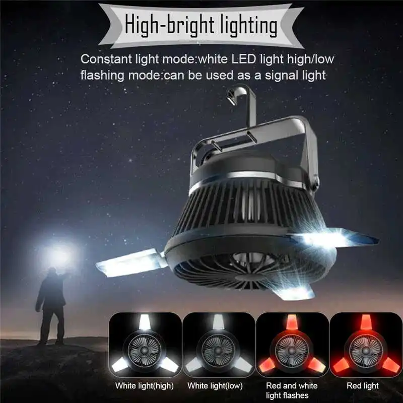 

Portable Solar Charger Camping LED Outdoor Lighting Folding Camp Tent Lamp USB Rechargeable Modern Ceiling Fan with led Light