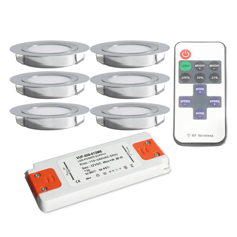 

Dimmable Remote 3W 5W 7W 12V 14mm Slim Mini Downlight + Mini Transformer LED Ceiling Lighting Indoor Home DJ Deck Showcase Lamp