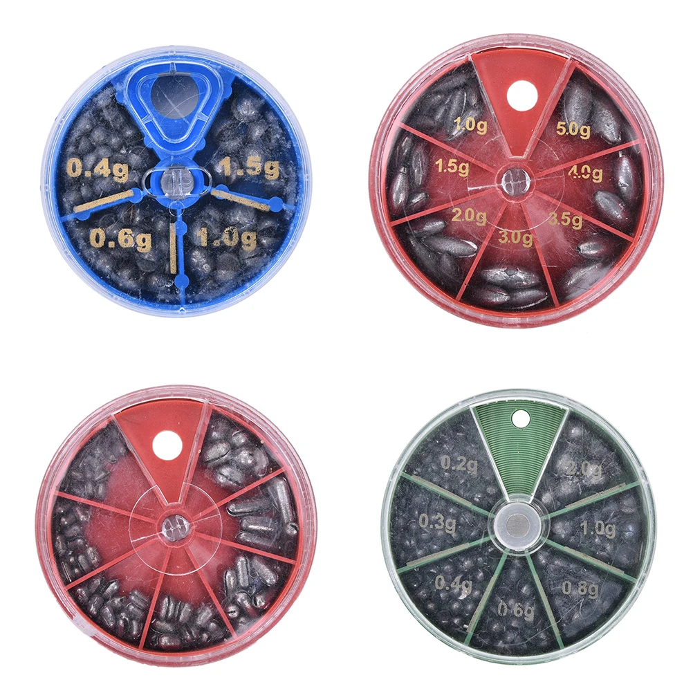 

1box Fishing Lead Explosion Models Sinkers 4 Types Fishing Supplies accessories Hot Sale