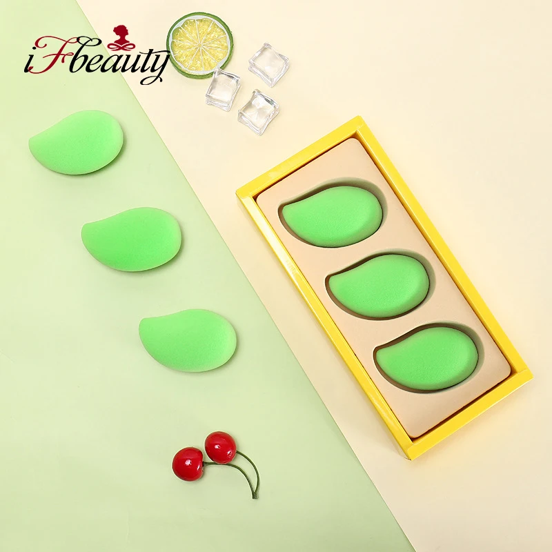 Косметический набор для пудры с буфами Гладкий женский губки макияжа