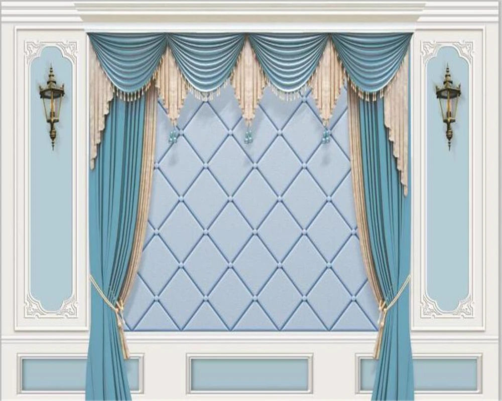 Beibehang индивидуальный современный Европейский мягкий пакет занавес Люстра фон