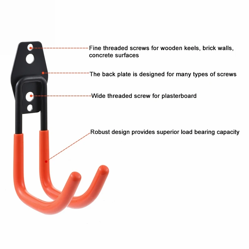 Настенные крючки для домашнего гаража большие тяжелые хранения прочные