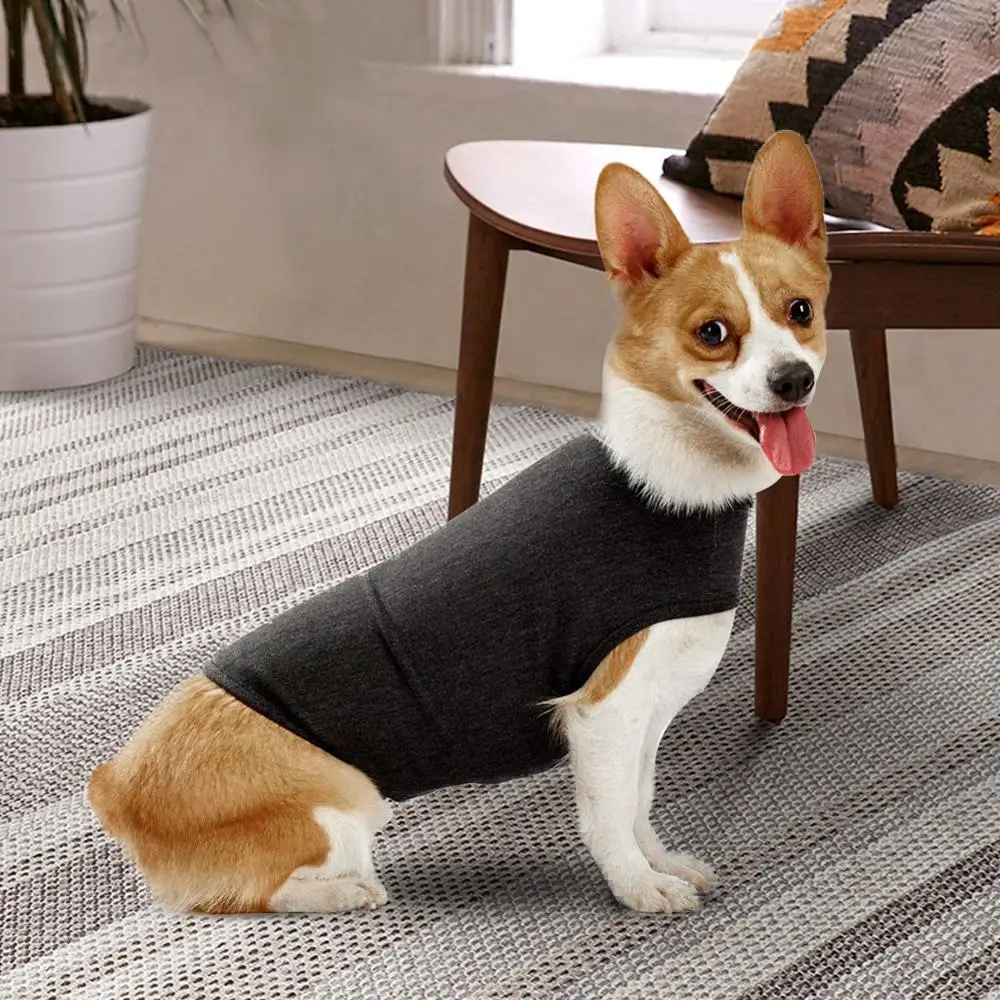 Темно-серый Pet Dog ThunderShirt анти тревога куртка рубашка снятие стресса сохраняющая спокойствие одежда Удобная одежда