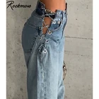 Женские джинсы Rockmore, джинсы с высокой талией, широкие брюки, уличная одежда, большие размеры