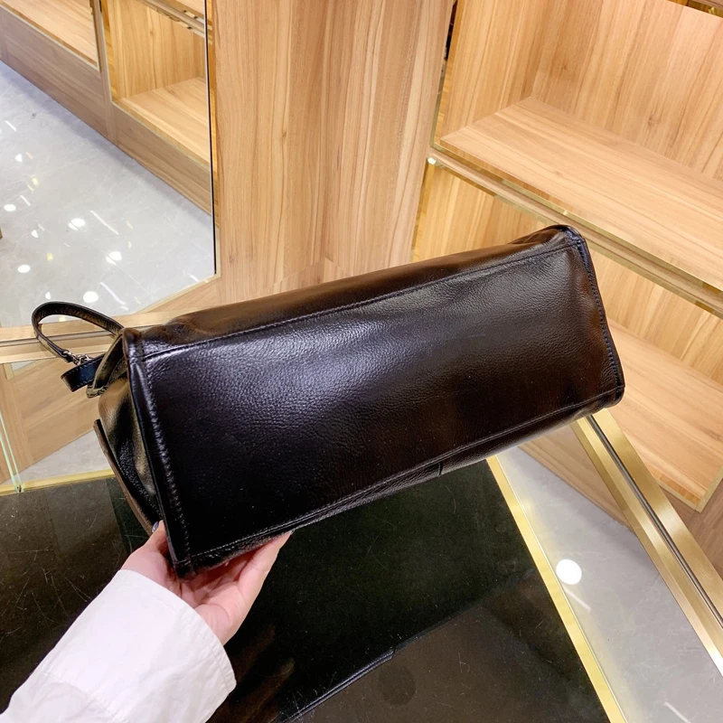 

Messenger Bag Large Capacity With Logo Genuine Leather New Product Bags for Women Fashionable All-Match Chain Single Shoulder