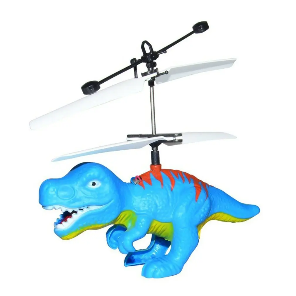 

OCDAY Electric RC Flying Toy Infrared Sensor Dinosaur Model Helicopter LED Flash Lighting USB Charging Small RC Toy for Kids