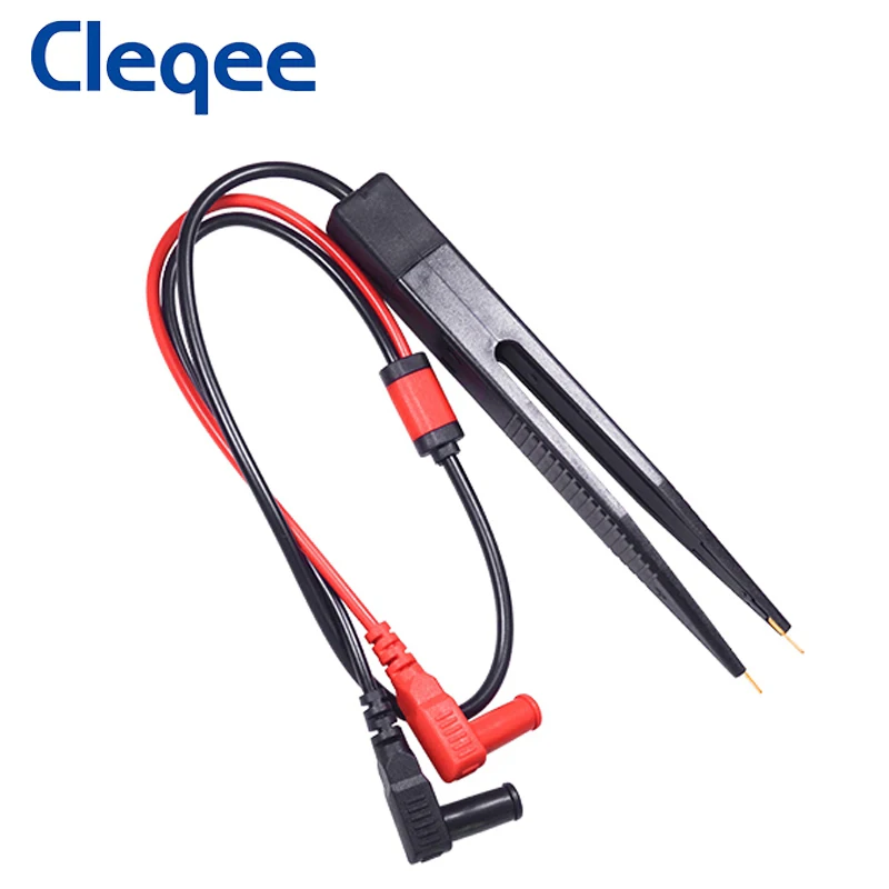 Cleqee P1510 SMD чип компонент мультиметр тестер крюк зажимы Пинцет свинцовый LCR