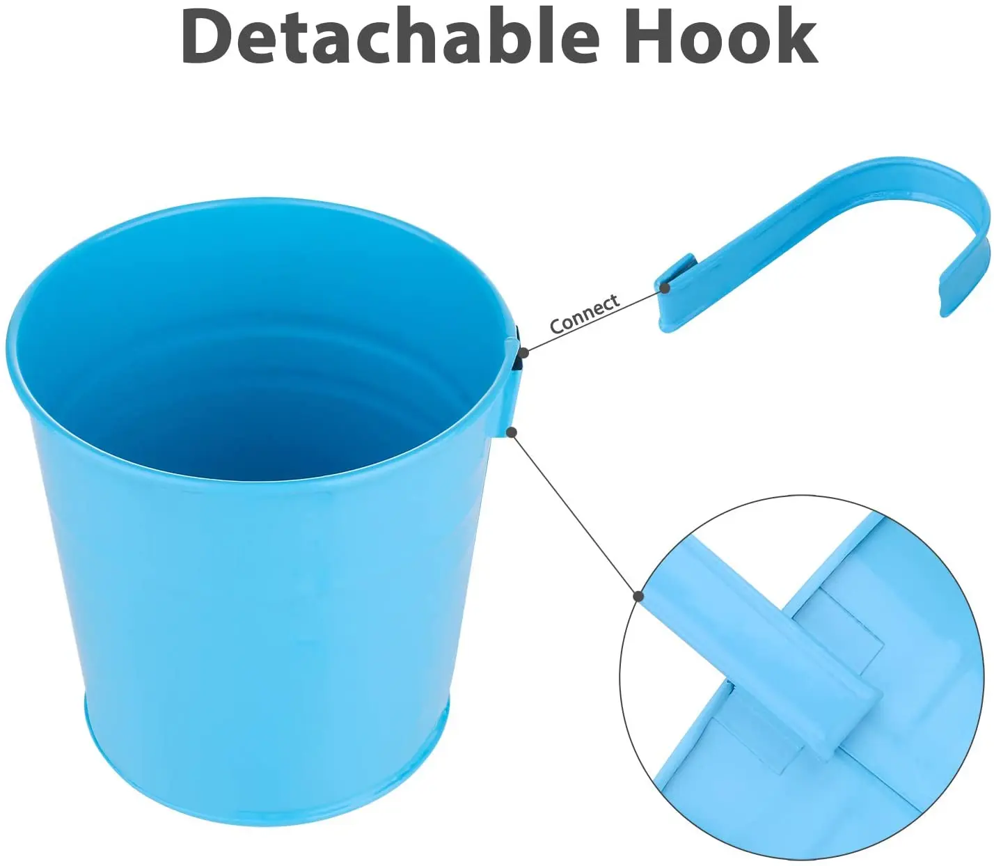 10 шт. многоцветные железные подвесные цветочные горшки забор для растений