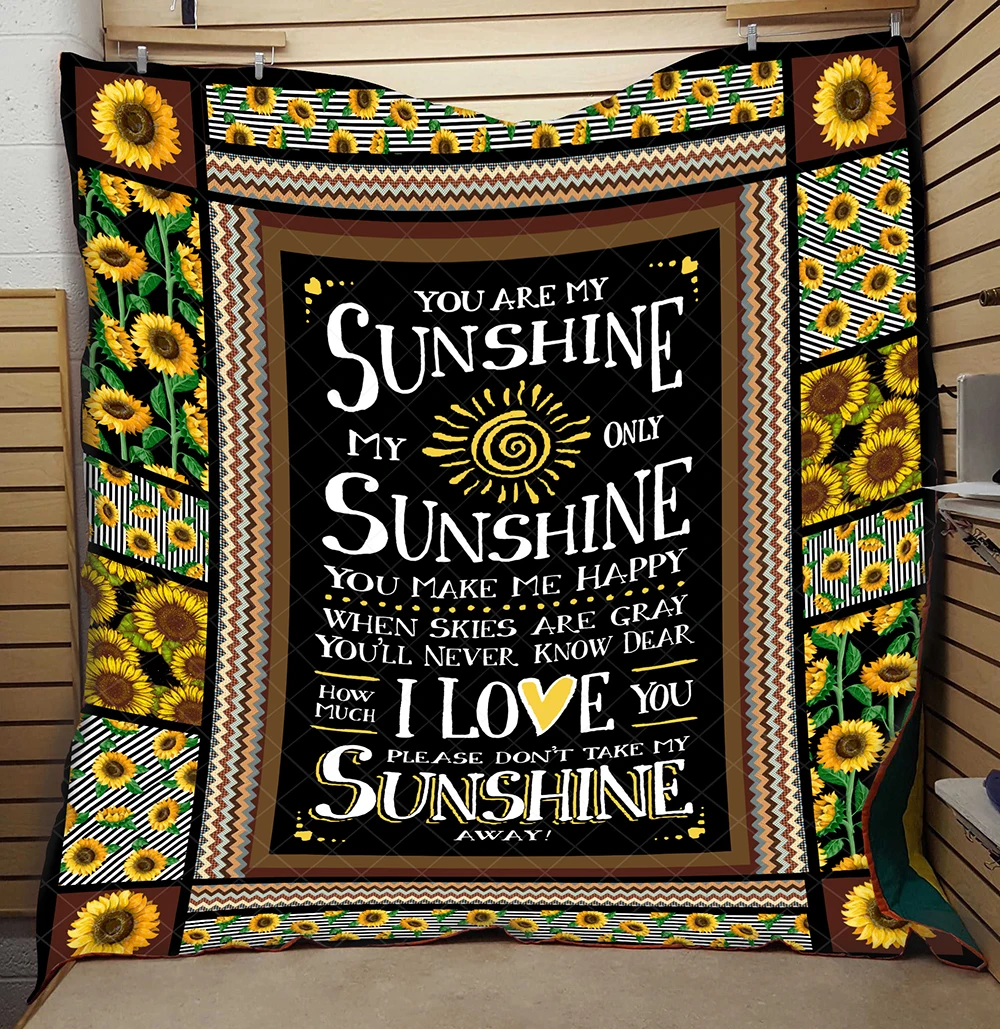 

3D Printing Quilt Sunflowers Beautiful High End Fashion Kids School Adults Bed Summer Cool Quilt Soft Hot Sales Dropshipping