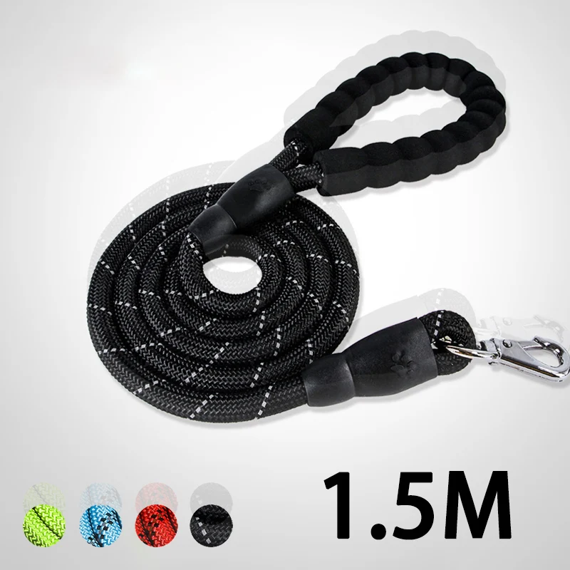 1 5 м поводок товары для домашних животных Поводок больших собак Светоотражающий
