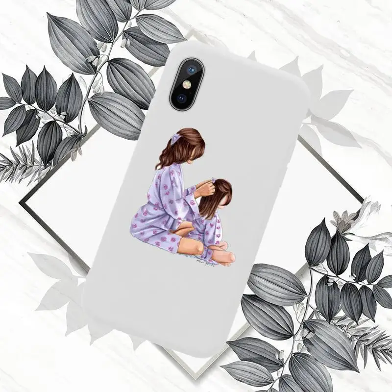 

Baby Mama Super Mom Girl Phone Case White Candy Color for iPhone 11 12 mini pro XS MAX 8 7 6 6S Plus X SE 2020 XR