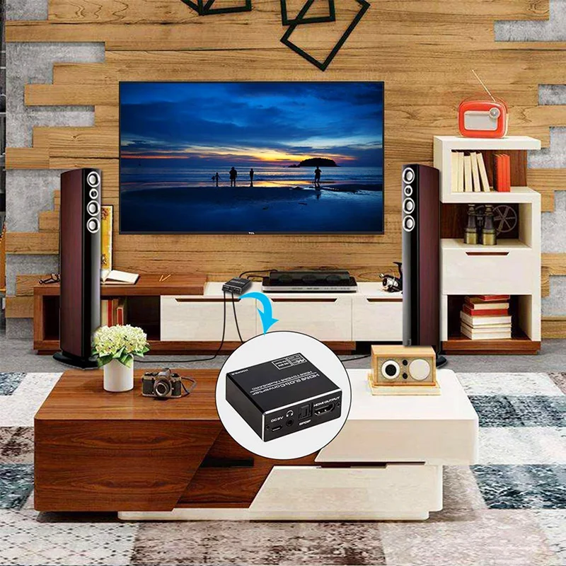 4K HDMI переключатель к + оптический Toslink (5 1 SPDIF)+ AUX Стерео o конвертер адаптер |