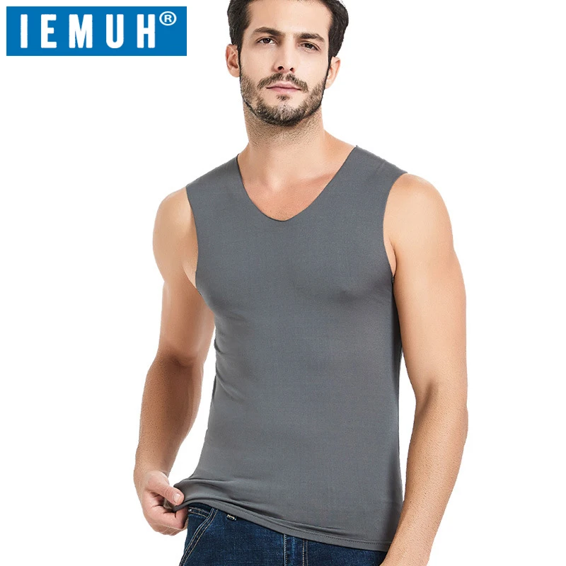 Зимний терможилет IEMUH мужское нижнее белье топы термобелье теплое без рукавов
