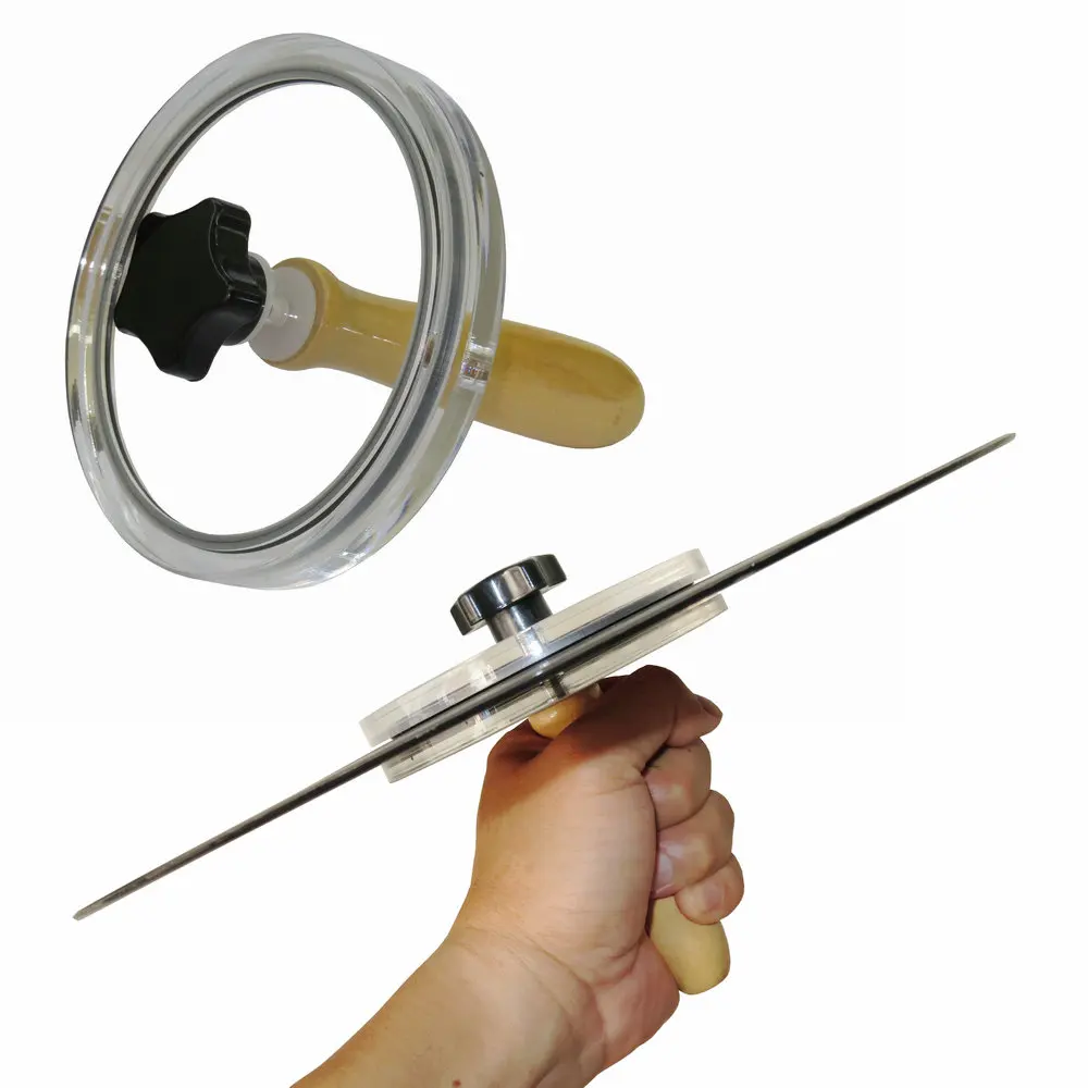 Зажим для очистки виниловых пластинок LP с алюминиевой ручкой защиты этикеток от