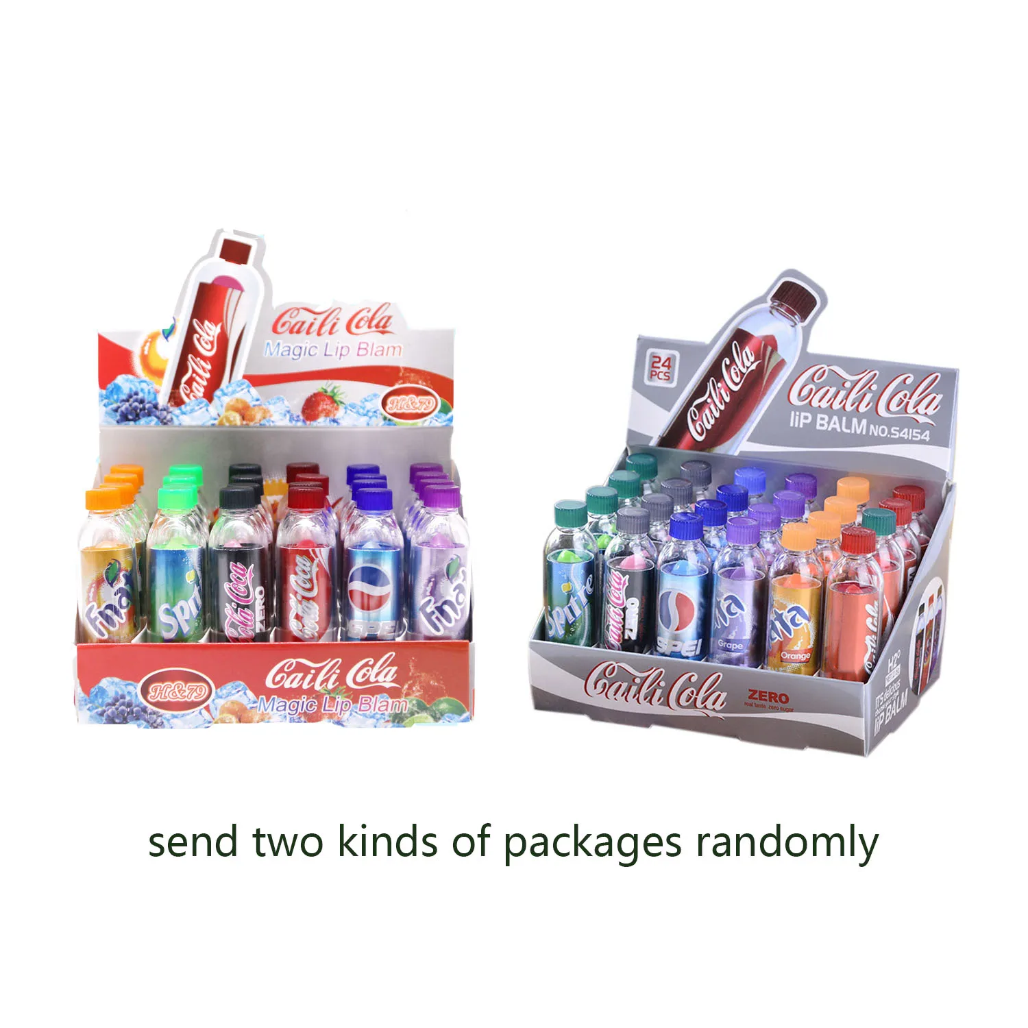 

Wholesale Cute Lip Balm Color Change Lipbalm Moisturizing Lip Balm Kawaii Makup Lips 6 Different Flavor for girl party gifts