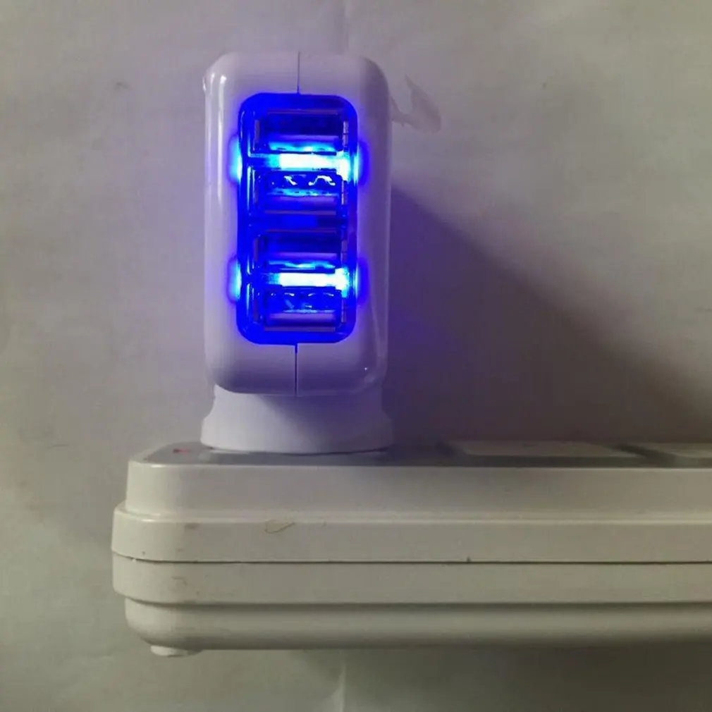 Прочный 4 Порты и разъёмы USB Мобильный телефон Зарядное устройство