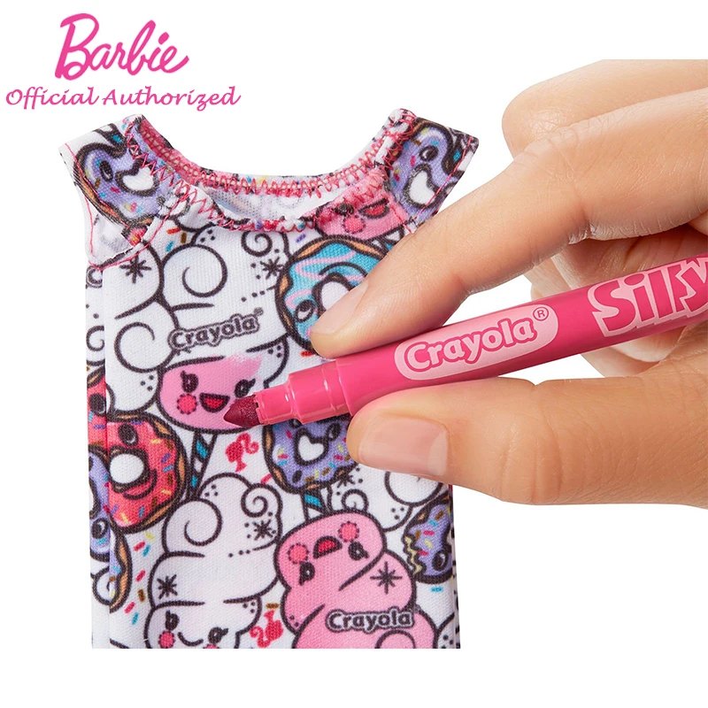 Бренд Барби модные куклы коллекция печать самостоятельная игрушка Crayola цвет 3 шт.