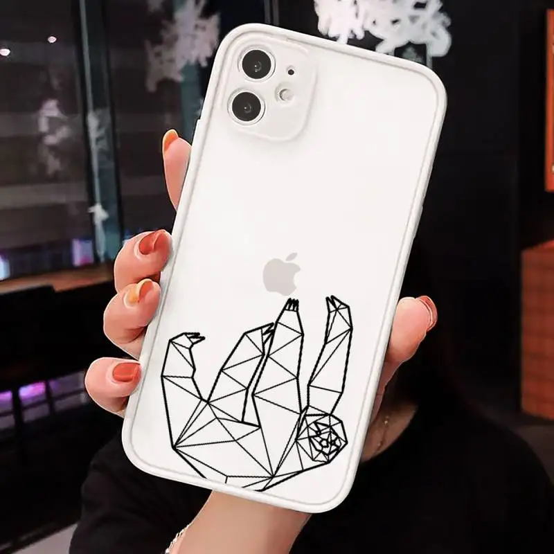 

Funny abstract black line art design Phone Case Matte Transparent for iPhone 7 8 11 12 s mini pro X XS XR MAX Plus cover funda