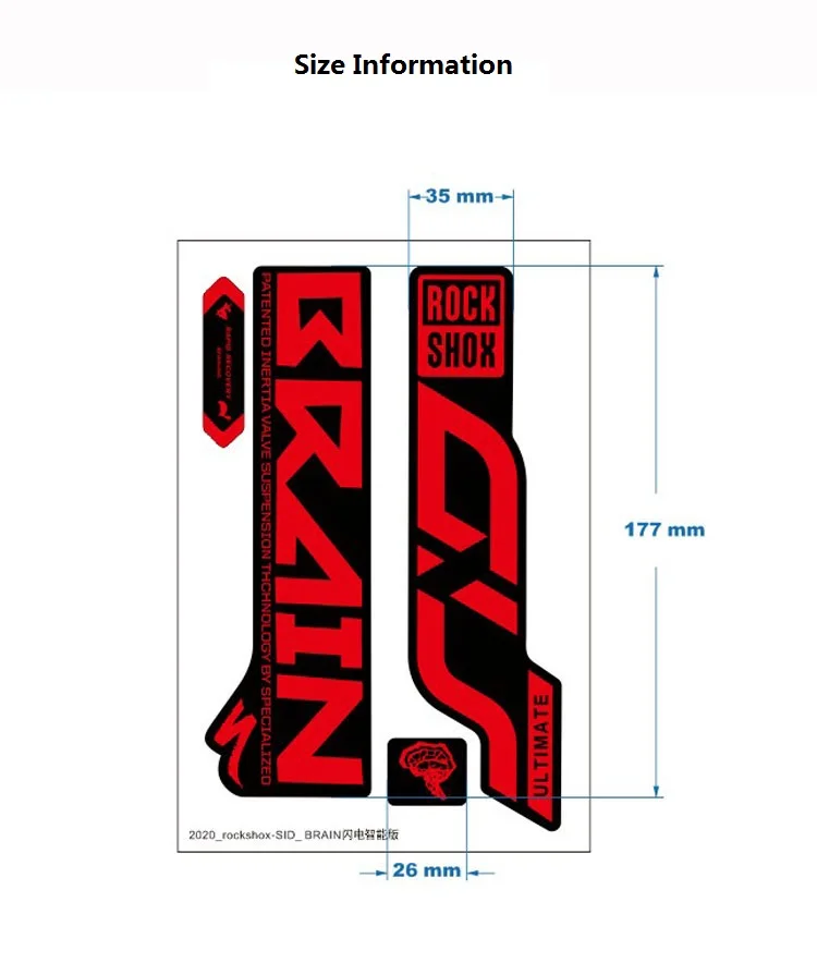 Наклейка на переднюю вилку велосипеда ROCKSHOX SID наклейка для горного подходит 26 27 29