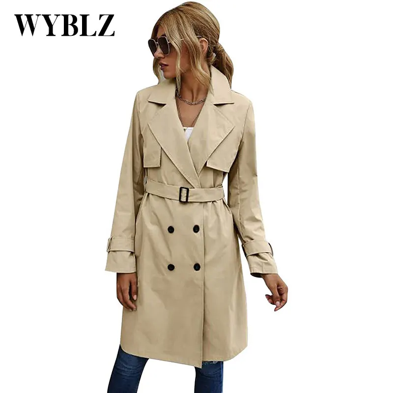 

Spring Autumn Thin Women Long Coat Fashion Elegant Windbreaker Jacket Casual Oversized Women's Coat Long Sleeve Lapel Ladies