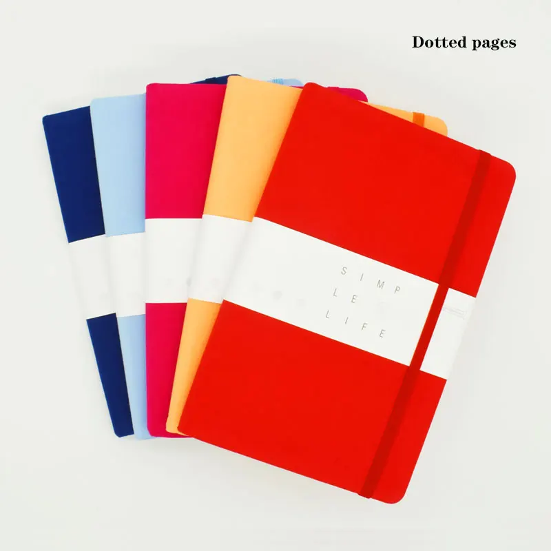 Точечный блокнот Bullet journal A5 Тканевая обложка пять цветов управление временем