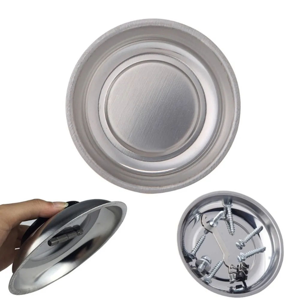 

3/4/6 Inch Round Magnetic Tray Magnet Bowl Dish Stainless Steel Garage Holder Nuts Bolts Screws Tools Organizanor