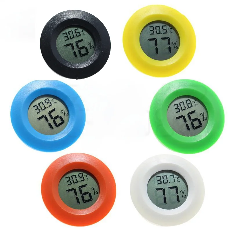 

Circular Electronic Digital Food Thermometer and Hygrometer Cake Candy Fry BBQ Meat Temperature for Kitchen