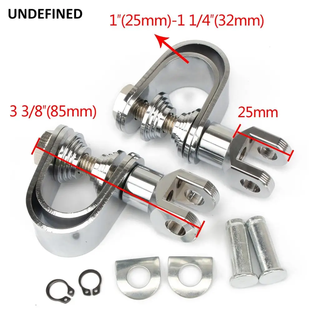 Motorcycle Pegs 25MM 32MM Crash Bar O-Ring Clamps Mount Footrests Highway Footpegs for Harley Honda Yamaha Touring Dyna Softail images - 6