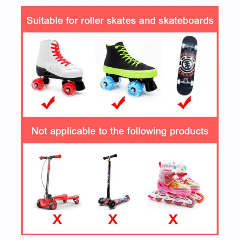 

4pc/pack Skate Wheels Glow Inline Skate Wheels Beginner's Roller Blades Replacement Wheel With Bearings Scooter Wheels