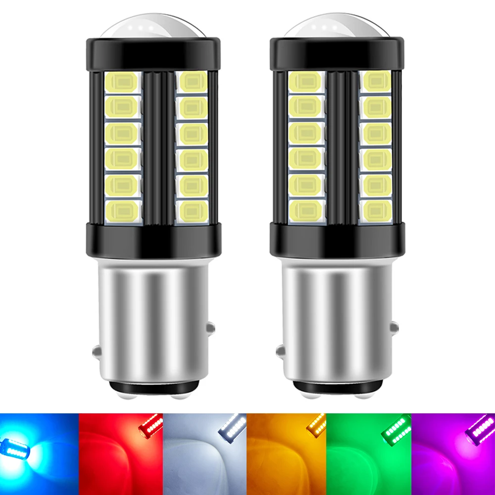 Новинка 2 шт. 5730 33smd S25 1156 P21W BA15S светодиодный BAY15D BAU15S PY21W T20 3157 7440 7443 W21W 1157 ламп для